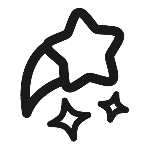 Star fall outline icon, outline style, from Solar