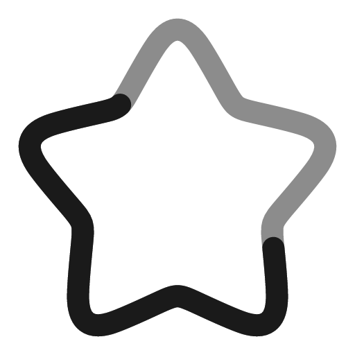 Star line duotone icon, two-tone style, from Solar