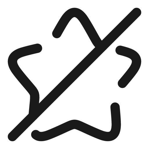 Star off broken icon, line style, from Solar