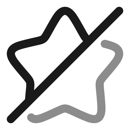 Star off line duotone icon, two-tone style, from Solar
