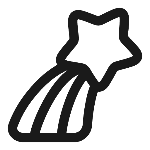 Star rainbow linear icon, line style, from Solar