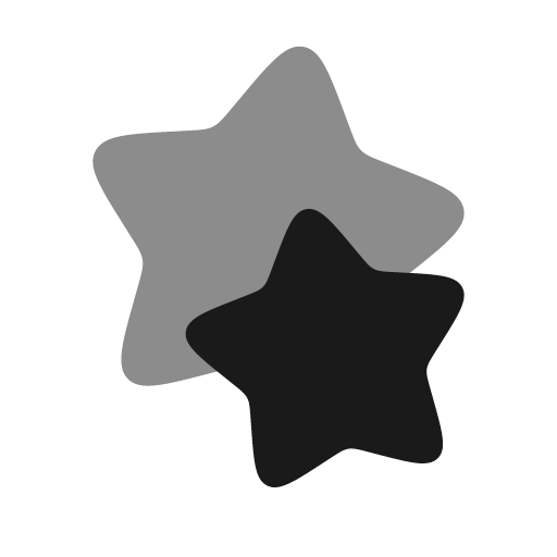 Stars 2 bold duotone icon, two-tone style, from Solar
