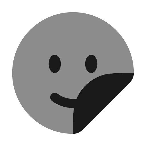 Sticker smile circle 2 bold duotone icon, two-tone style, from Solar