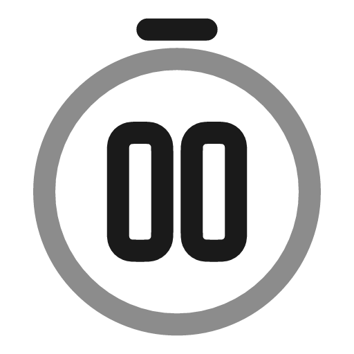 Stopwatch pause line duotone icon, two-tone style, from Solar