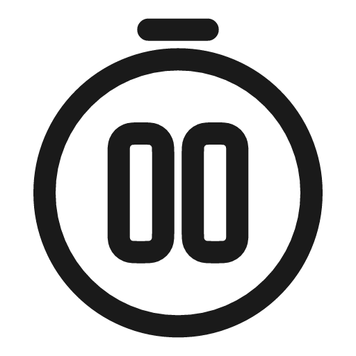 Stopwatch pause linear icon, line style, from Solar