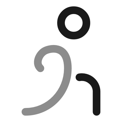 Stretching round line duotone icon, two-tone style, from Solar