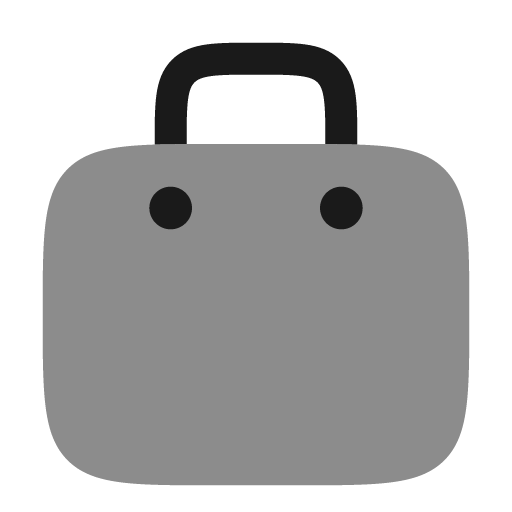 Suitcase bold duotone icon, two-tone style, from Solar