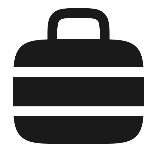 Suitcase lines bold icon, bold style, from Solar