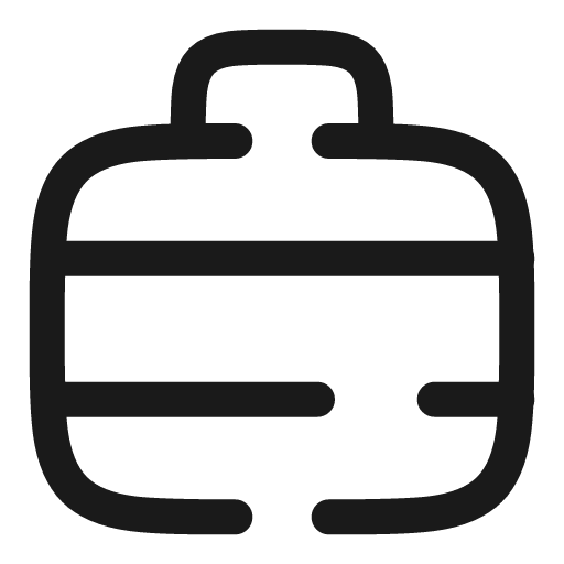 Suitcase lines broken icon, line style, from Solar
