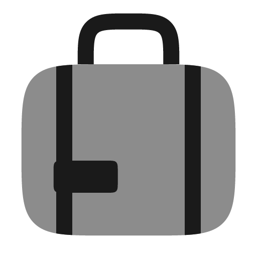 Suitcase tag bold duotone icon, two-tone style, from Solar