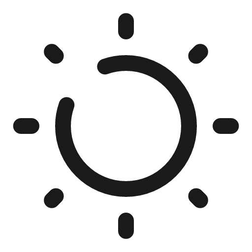 Sun broken icon, line style, from Solar