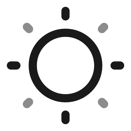 Sun line duotone icon, two-tone style, from Solar