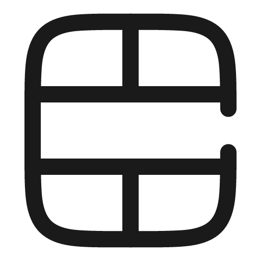 Table cells merge broken icon, line style, from Solar