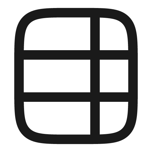 Table properties outline icon, outline style, from Solar