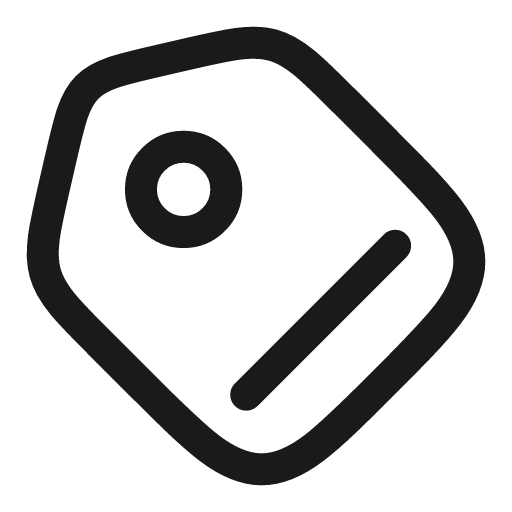Tag linear icon, line style, from Solar