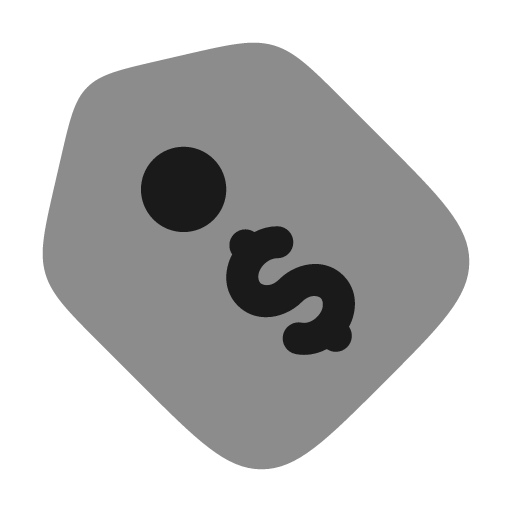 Tag price bold duotone icon, two-tone style, from Solar