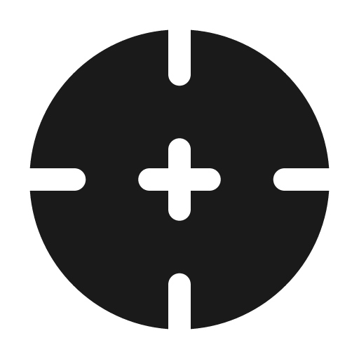 Target bold icon, bold style, from Solar