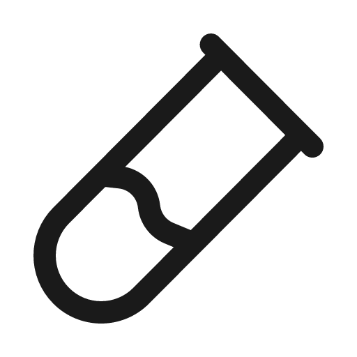 Test tube minimalistic outline icon, outline style, from Solar
