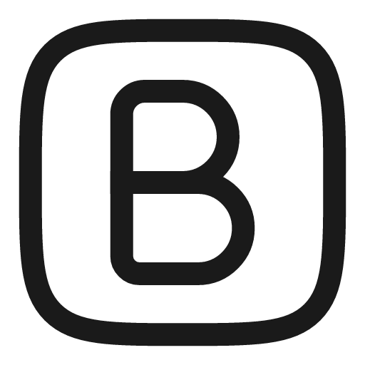 Text bold square linear icon, line style, from Solar