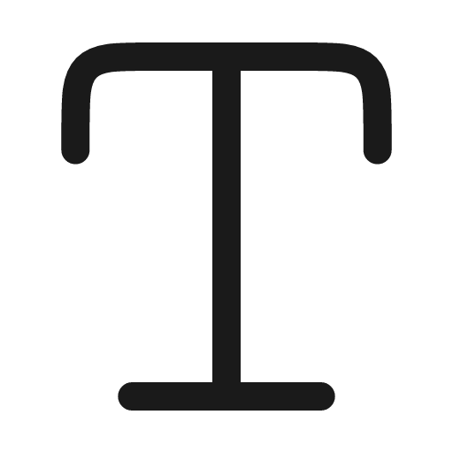 Text format linear icon, line style, from Solar