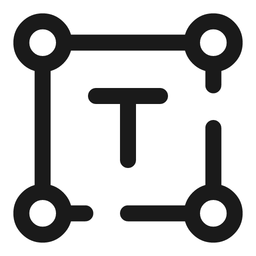 Text selection broken icon, line style, from Solar