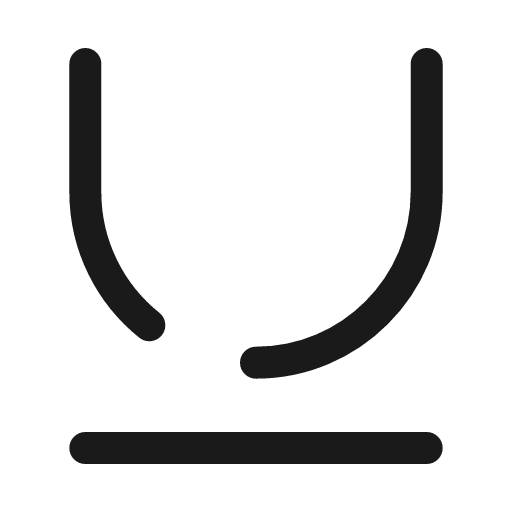 Text underline broken icon, line style, from Solar