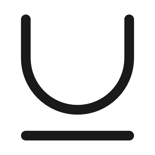 Text underline linear icon, line style, from Solar
