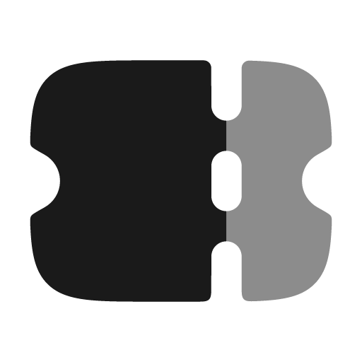Ticket bold duotone icon, two-tone style, from Solar