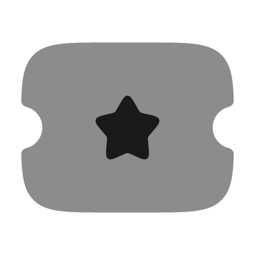 Ticket star bold duotone icon, two-tone style, from Solar