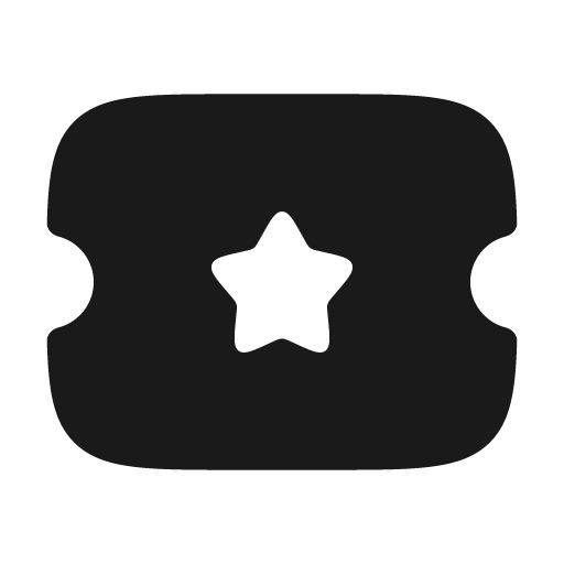 Ticket star bold icon, bold style, from Solar