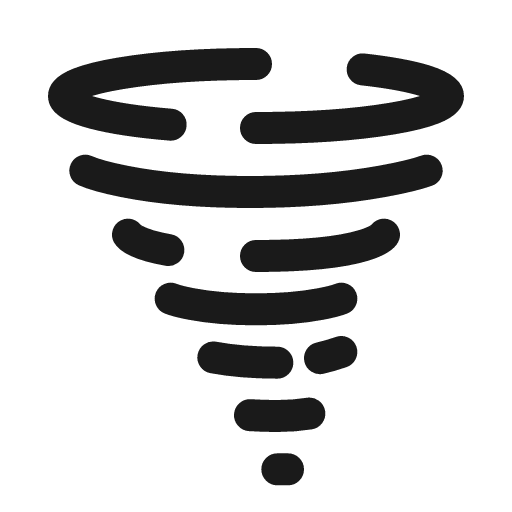 Tornado broken icon, line style, from Solar