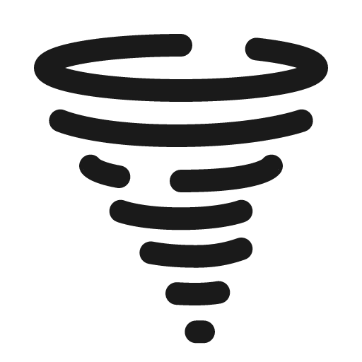 Tornado outline icon, outline style, from Solar