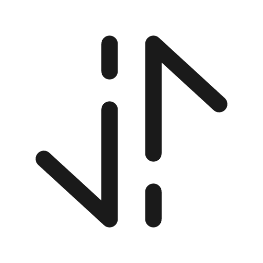 Transfer vertical broken icon, line style, from Solar