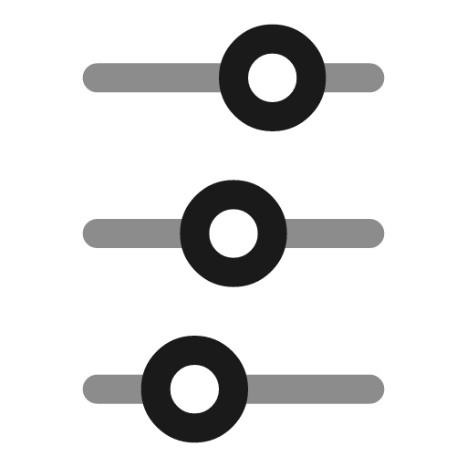 Tuning 4 line duotone icon, two-tone style, from Solar