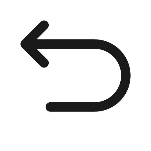 Undo left round outline icon, outline style, from Solar