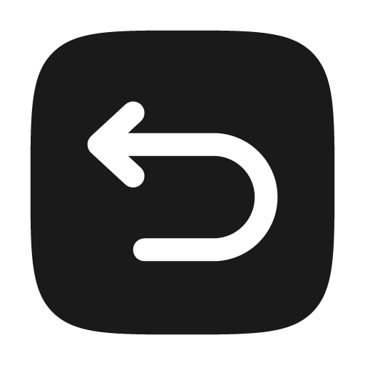 Undo left round square bold icon, bold style, from Solar