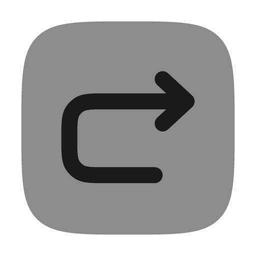 Undo right square bold duotone icon, two-tone style, from Solar