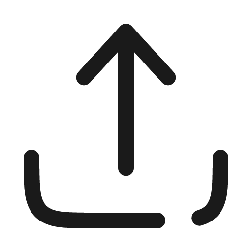 Upload minimalistic broken icon, line style, from Solar