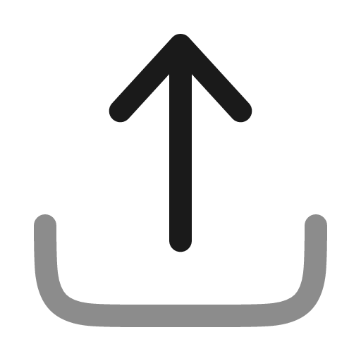 Upload minimalistic line duotone icon, two-tone style, from Solar