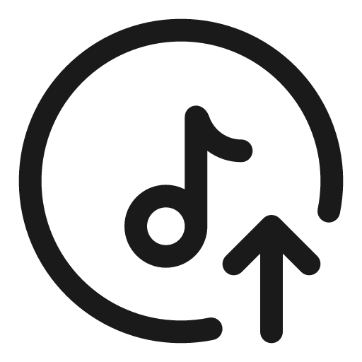 Upload track 2 outline icon, outline style, from Solar