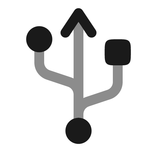 Usb bold duotone icon, two-tone style, from Solar