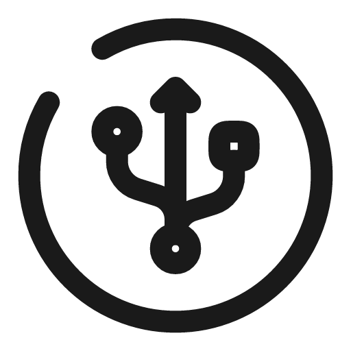 Usb circle broken icon, line style, from Solar
