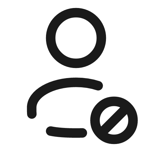 User block broken icon, line style, from Solar