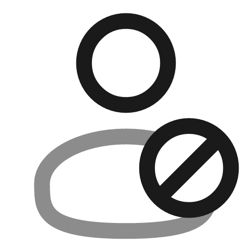 User block line duotone icon, two-tone style, from Solar