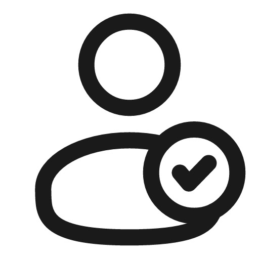 User check linear icon, line style, from Solar