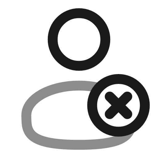 User cross line duotone icon, two-tone style, from Solar