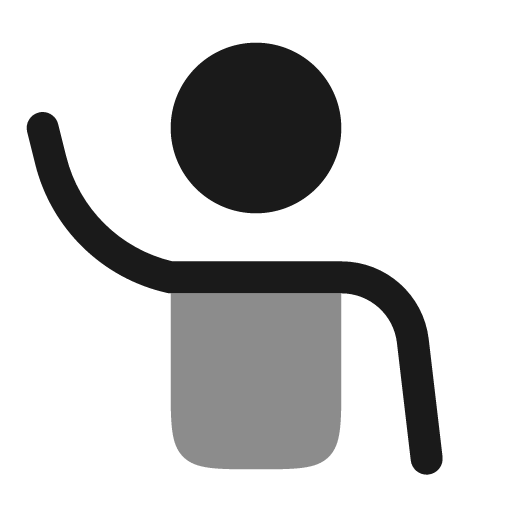 User hand up bold duotone icon, two-tone style, from Solar