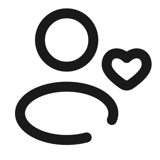 User heart rounded broken icon, line style, from Solar