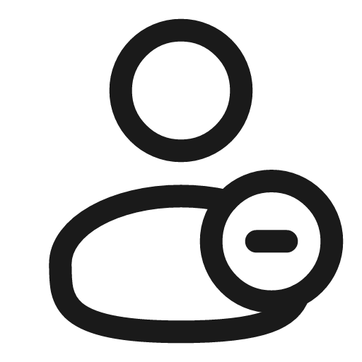 User minus linear icon, line style, from Solar
