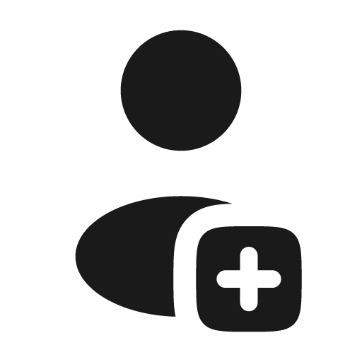 User plus rounded bold icon, bold style, from Solar